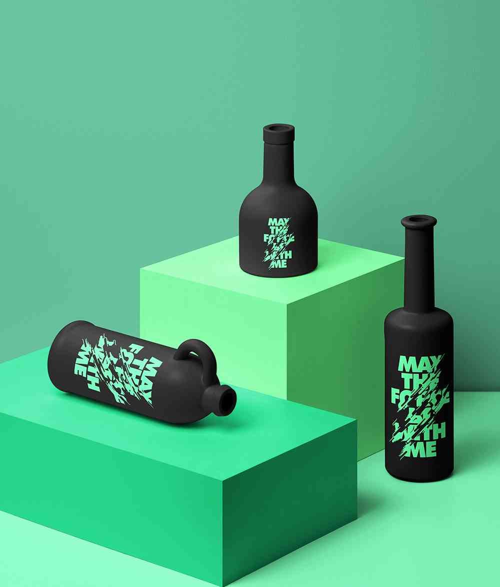 Ceramic Bottles Mockup